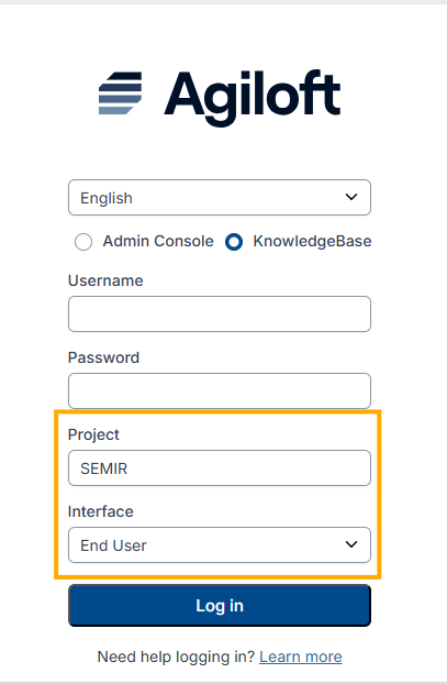 Agiloft Log-in Agiloft Log-in